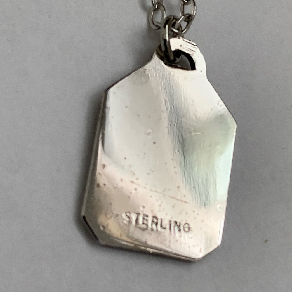 Aquarius zodiac pendant with 18” chain Sterling silver  NEW Vintage - Picture 9 of 11